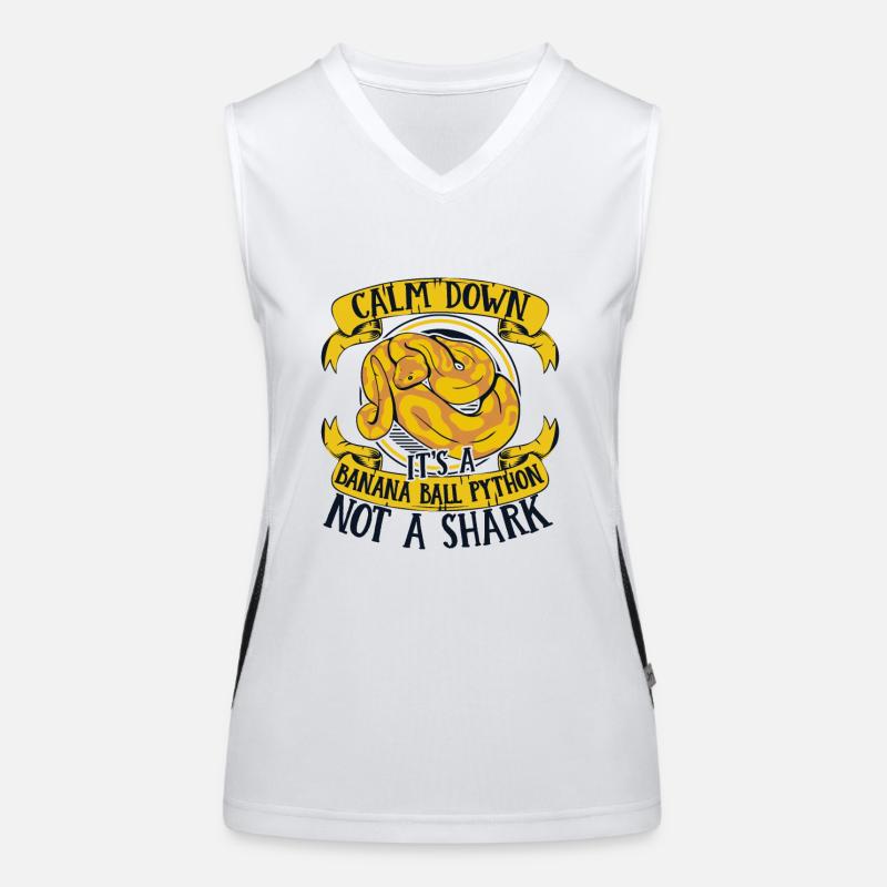Calm Down It's Not A Shark Python Banana Ball Funktionelles Kontrast-Tank Top für Frauen
