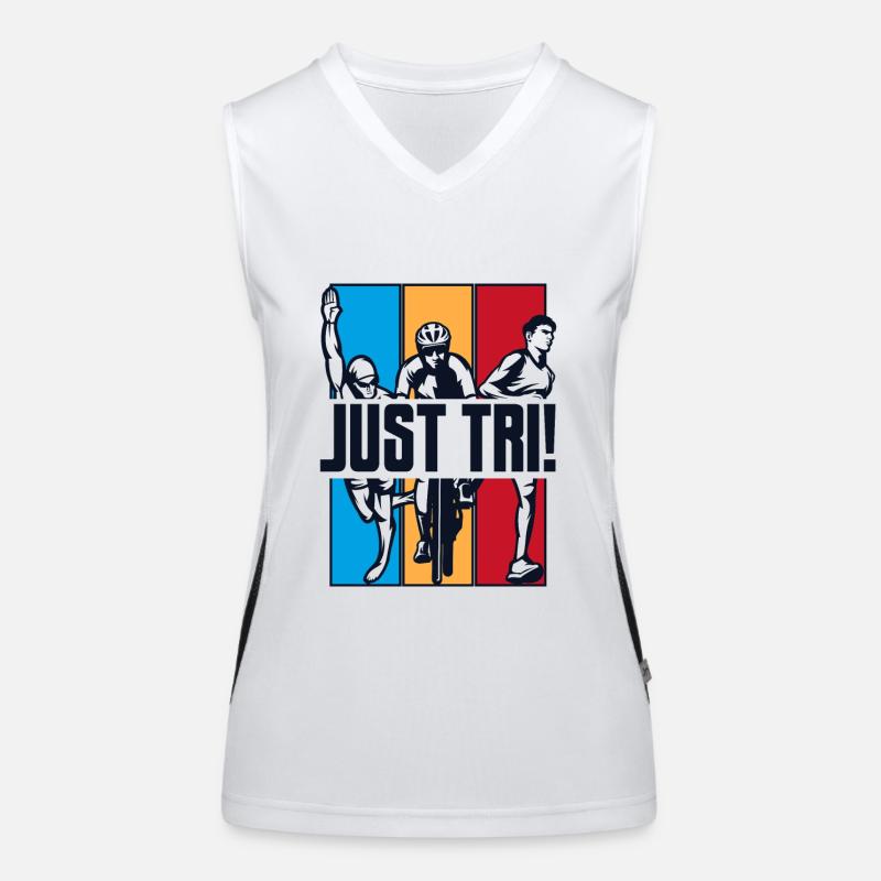 Just TRI Triathlonrad Triathlet Training Profi Funktionelles Kontrast-Tank Top für Frauen