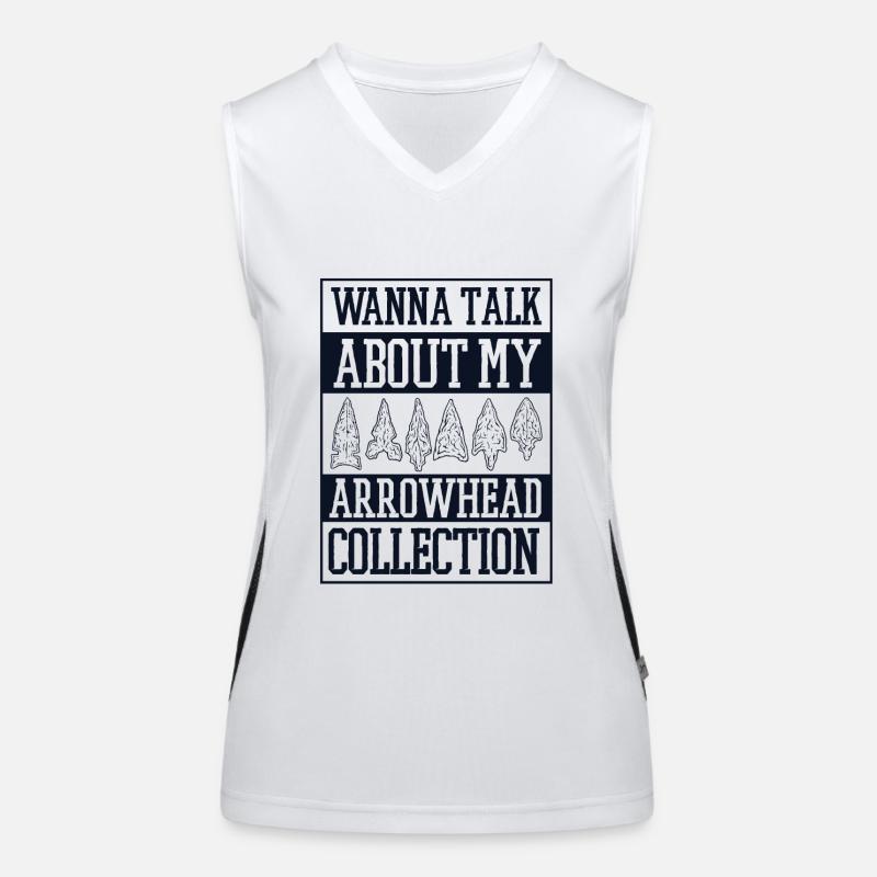 Wanna Talk About My Arrowhead Collection Funktionelles Kontrast-Tank Top für Frauen
