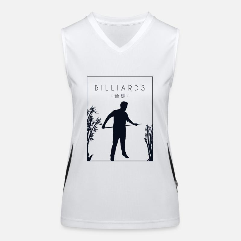 Billard Chinese Hanzi Billardtisch Billiards Funktionelles Kontrast-Tank Top für Frauen