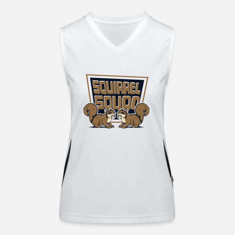 Squirrel Squad Squirrel Fuchshörnchen Eichhörnchen Funktionelles Kontrast-Tank Top für Frauen