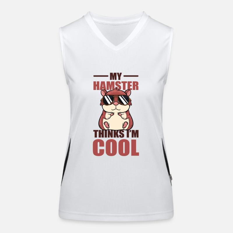 Mon hamster pense que je suis un hamster nain cool Débardeur respirant contrasté Femme