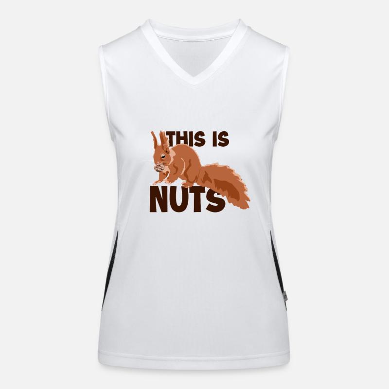 This Is Nuts Fuchshörnchen Grauhörnchen Funktionelles Kontrast-Tank Top für Frauen