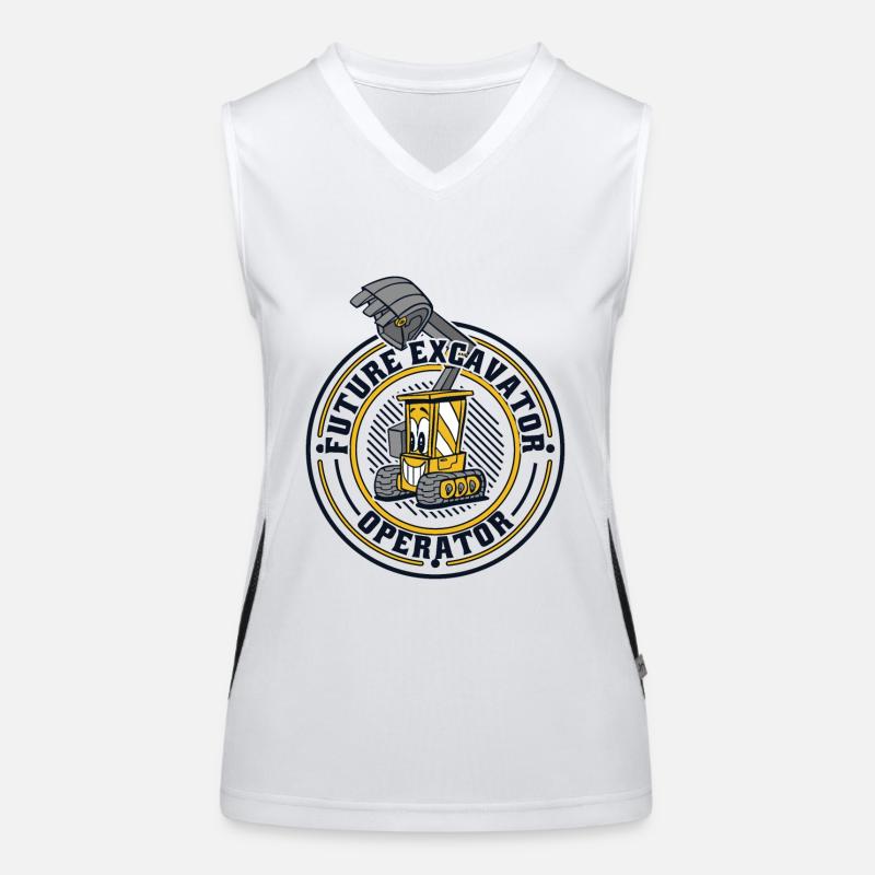 Future Excavator Operator Excavator Seilbagger Funktionelles Kontrast-Tank Top für Frauen