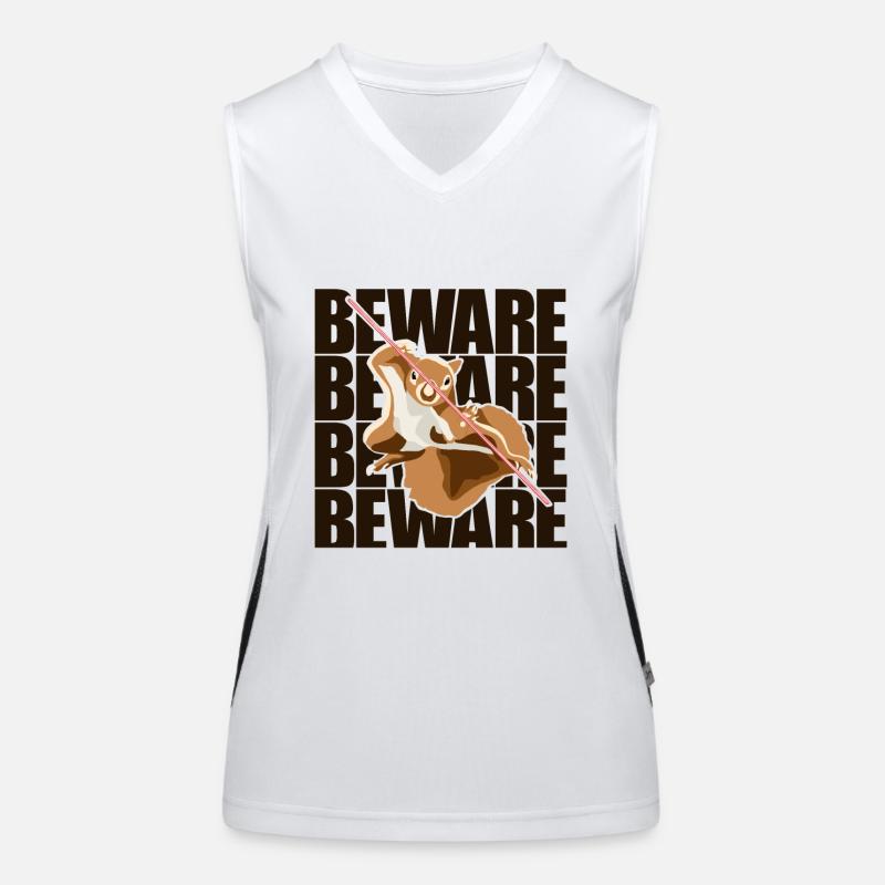 Beware Grauhörnchen Squirrel Fuchshörnchen Funktionelles Kontrast-Tank Top für Frauen