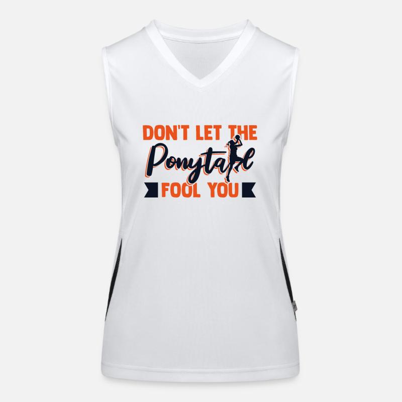 Ne laissez pas la queue de cheval vous tromper basketteur Débardeur respirant contrasté Femme