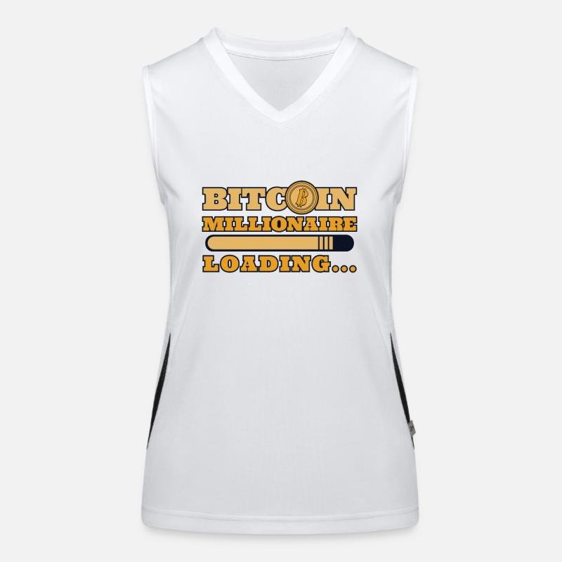 Bitcoin Millionaire Loading Blockchain Crypto Women's Functional Contrast Tank Top