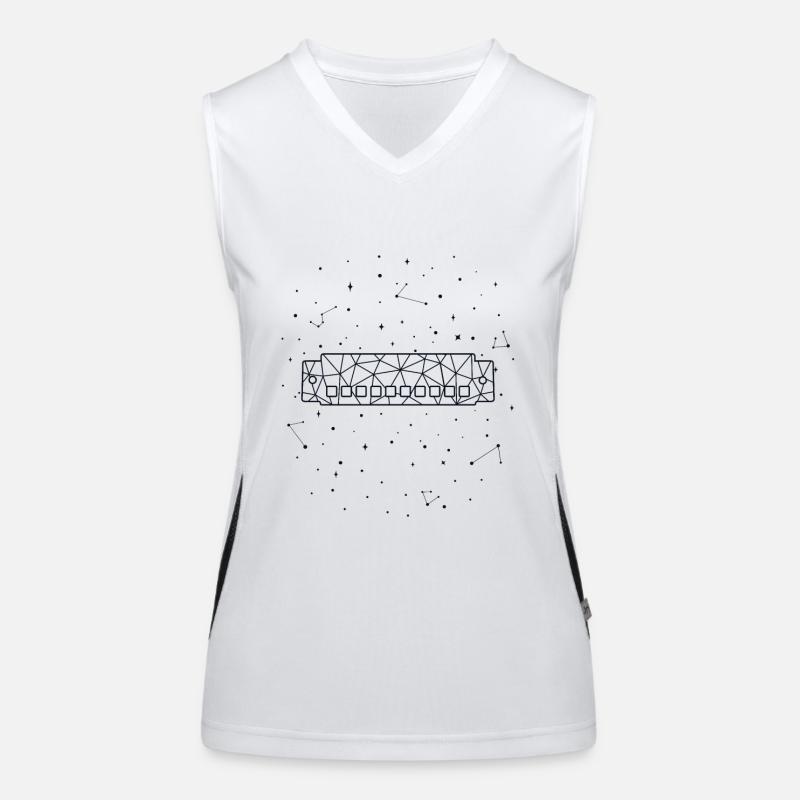 Harmonica Sternbild Constellation Harmoniciste Débardeur respirant contrasté Femme