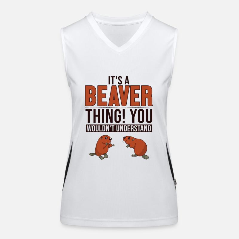 Es ist ein Biber-Ding Eurasischer Rizinus canadensis Funktionelles Kontrast-Tank Top für Frauen