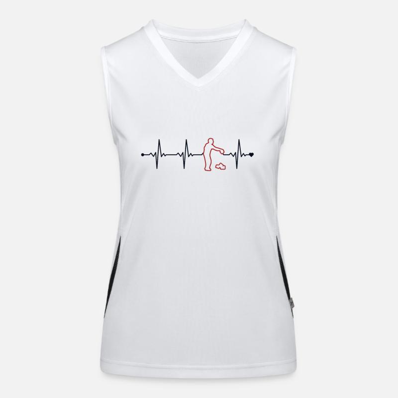 Cornhole Heartbeat Plateau de jeu Sac de haricots Cornhole Débardeur respirant contrasté Femme