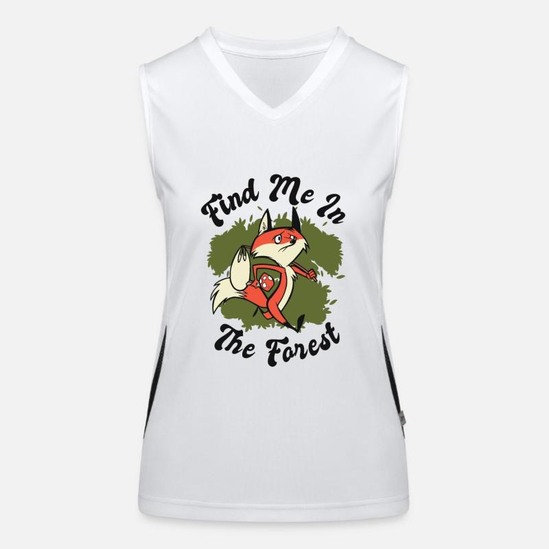 Find Me In The Forest Canidae Caninae Red Fox Fox Women's Functional Contrast Tank Top