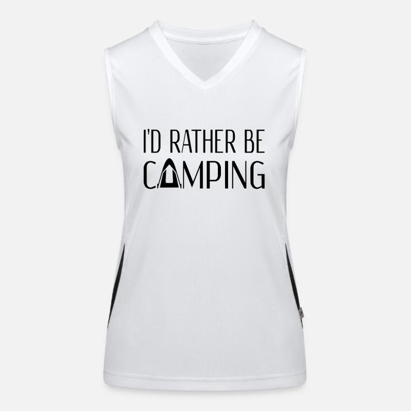 I'd Rather Be Camping Women's Functional Contrast Tank Top