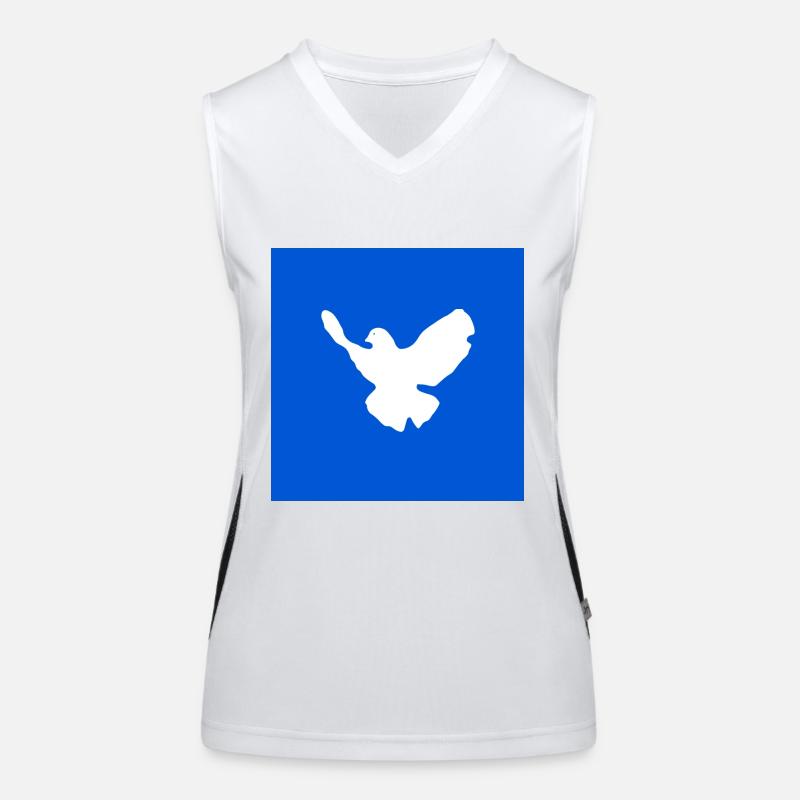 Friedenstaube Funktionelles Kontrast-Tank Top für Frauen