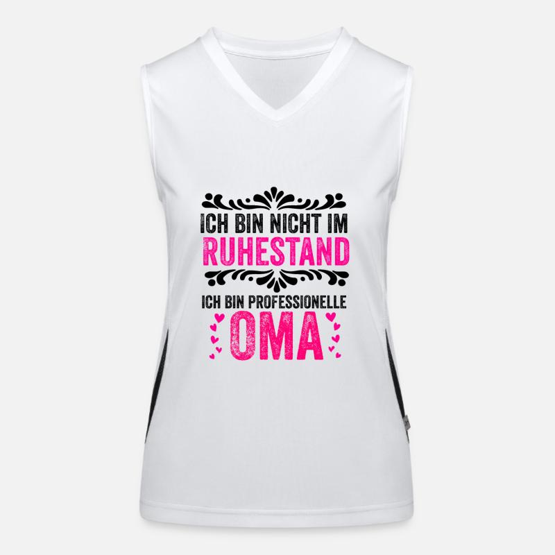Lustig Ruhestand Oma Großmutter Spruch Geschenk Funktionelles Kontrast-Tank Top für Frauen