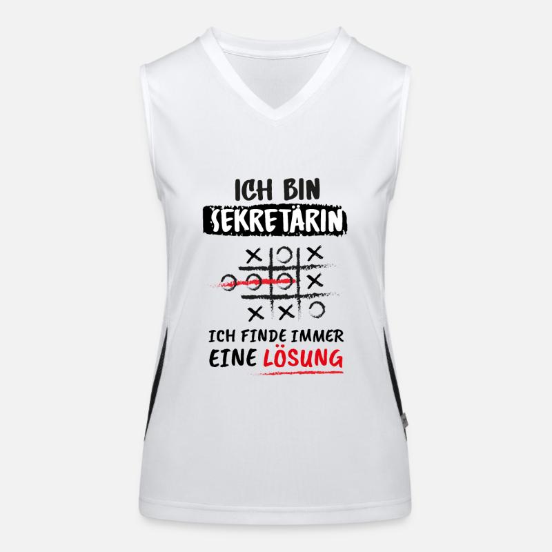 Secretary Saying Funny Assistant Profession Gift Women's Functional Contrast Tank Top