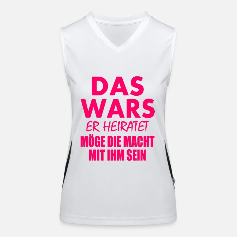Das wars er heiratet Funktionelles Kontrast-Tank Top für Frauen