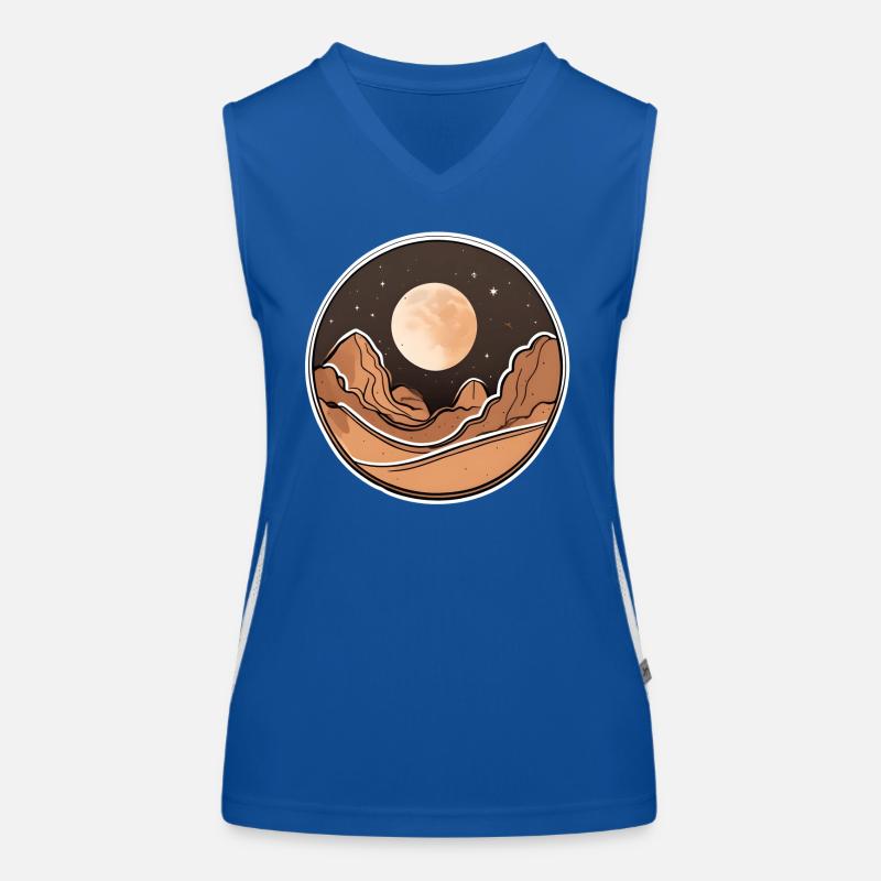 Boho Moon Adventures Exploring the Desert Women's Functional Contrast Tank Top