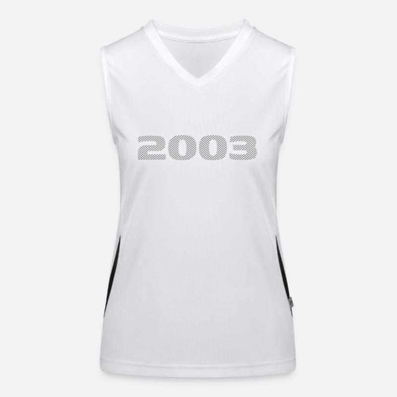Geboren 2003 Retro Stripe Modernes Geburtstagsdesign Funktionelles Kontrast-Tank Top für Frauen