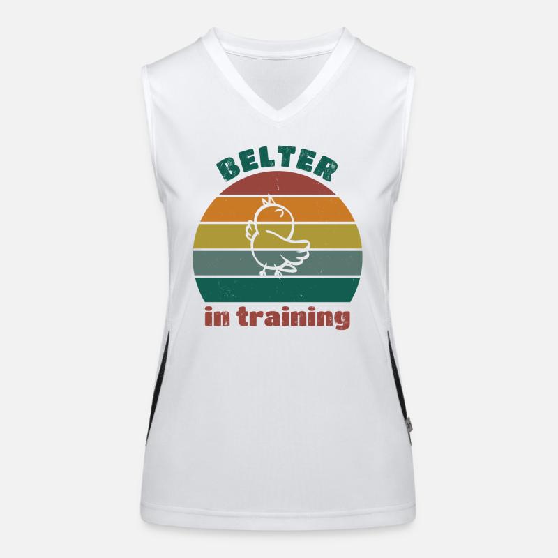 Belter in training - retro dark distressed Women's Functional Contrast Tank Top