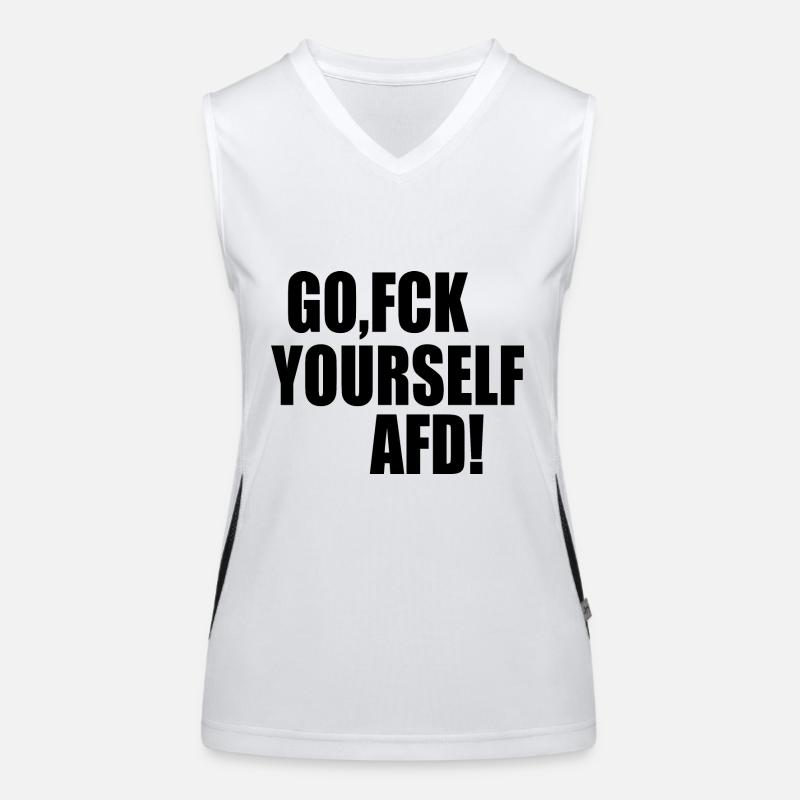 Fck afd go fuck yourself afd Funktionelles Kontrast-Tank Top für Frauen