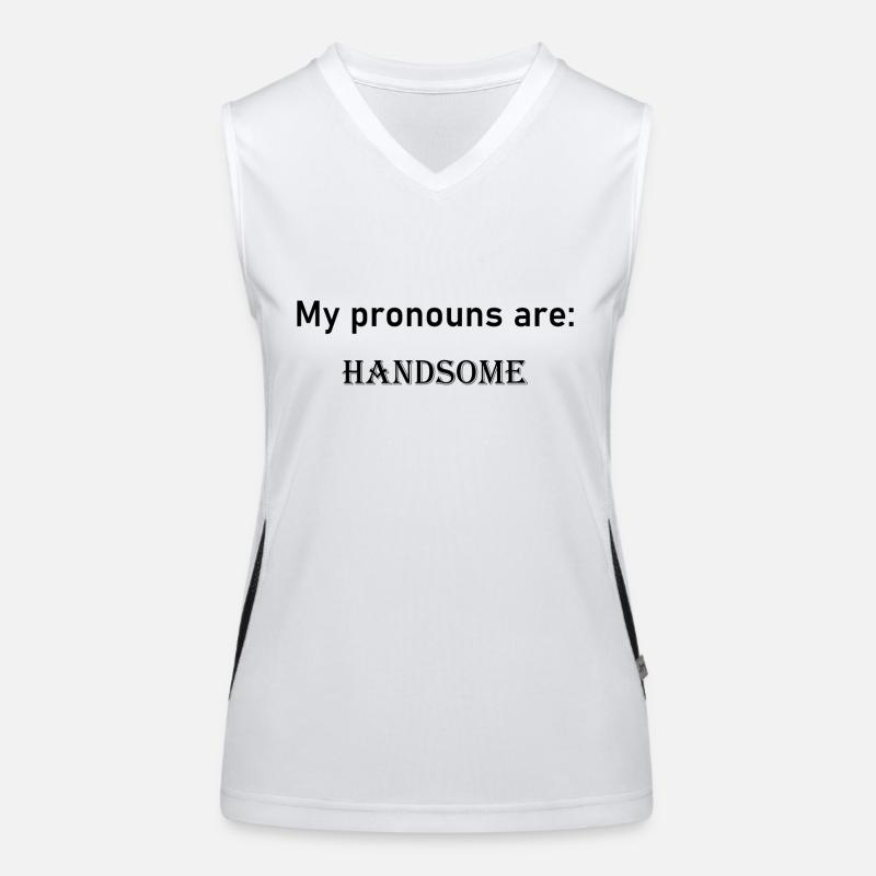 Mes pronoms sont : BEAU Débardeur respirant contrasté Femme