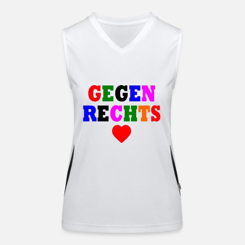Gegen rechts Funktionelles Kontrast-Tank Top für Frauen
