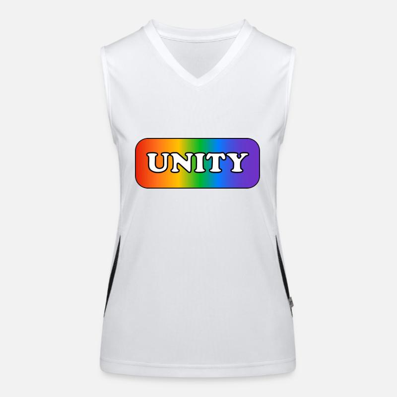 Unity rainbow LGBTQ pride Women's Functional Contrast Tank Top