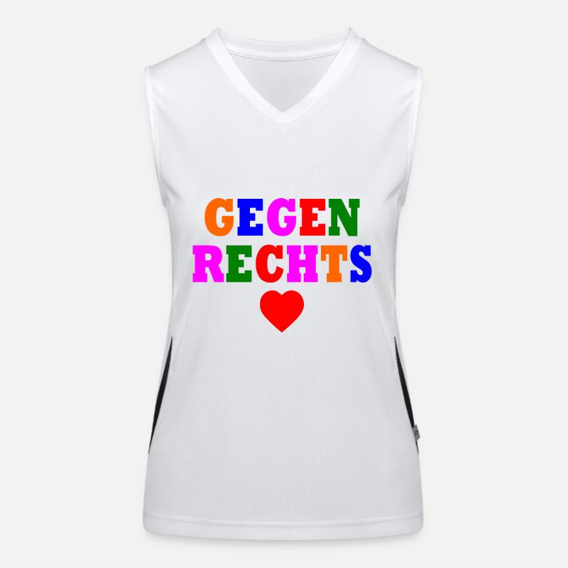 Gegen rechts Funktionelles Kontrast-Tank Top für Frauen