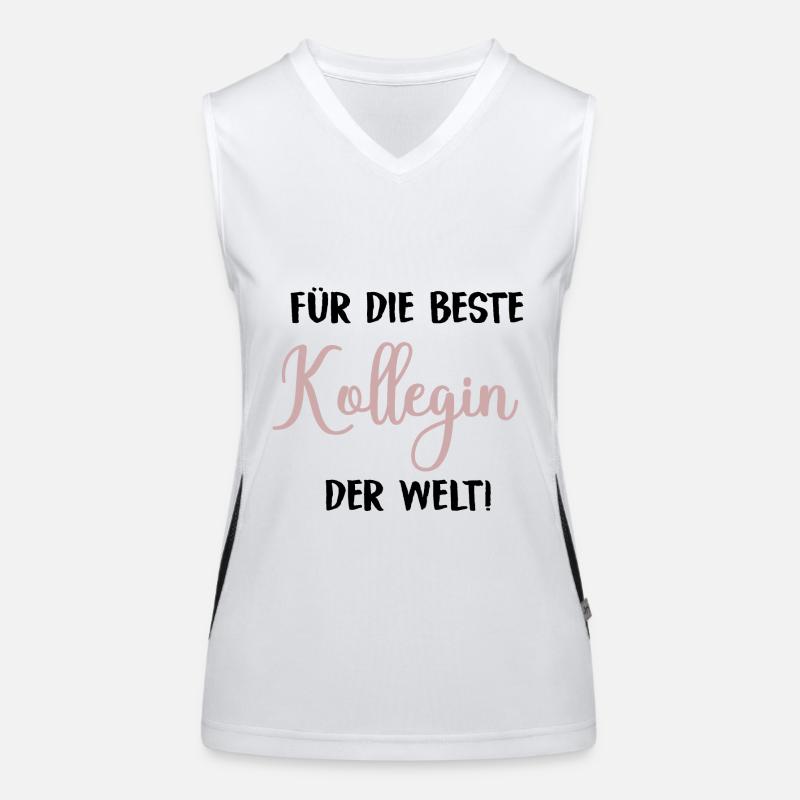 Beste Kollegin Der Welt, Arbeitskollegin Geschenk Funktionelles Kontrast-Tank Top für Frauen