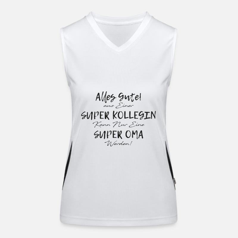 Arbeitskollege der ein Großmutter Oma Geschenk ist Funktionelles Kontrast-Tank Top für Frauen
