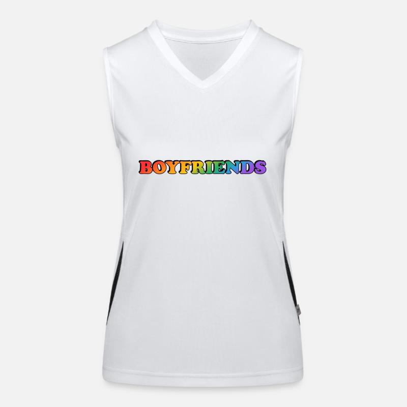Freunde schwule Flagge Regenbogenfarben Funktionelles Kontrast-Tank Top für Frauen