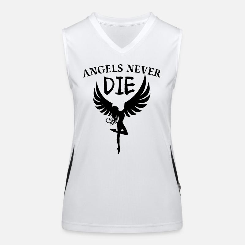 ANGELS NEVER DIE-Engel sterben nie Funktionelles Kontrast-Tank Top für Frauen