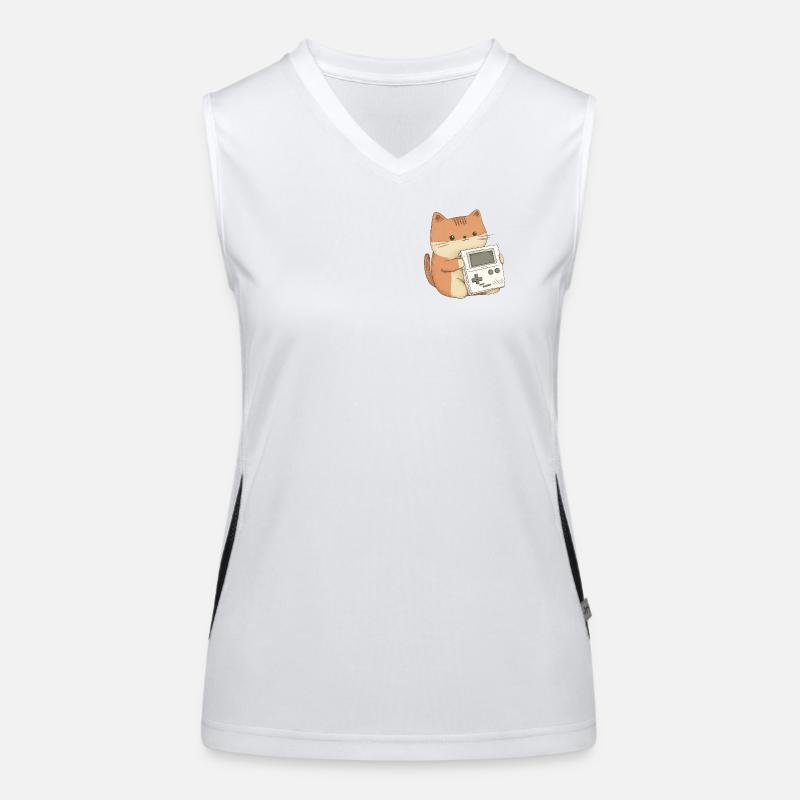 Geek cat Débardeur respirant contrasté Femme
