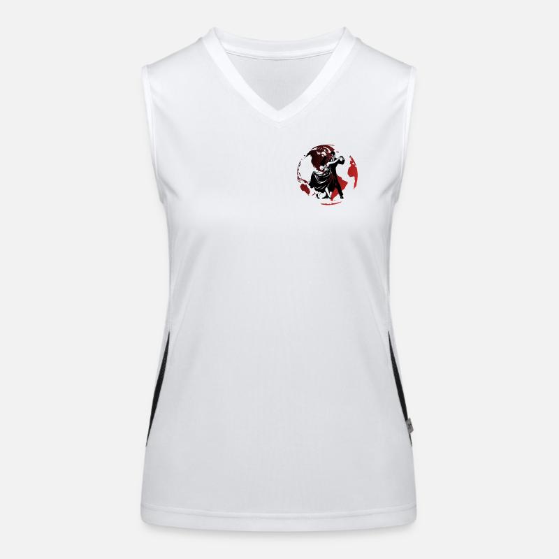 Tanz auf Globe Rouge Funktionelles Kontrast-Tank Top für Frauen