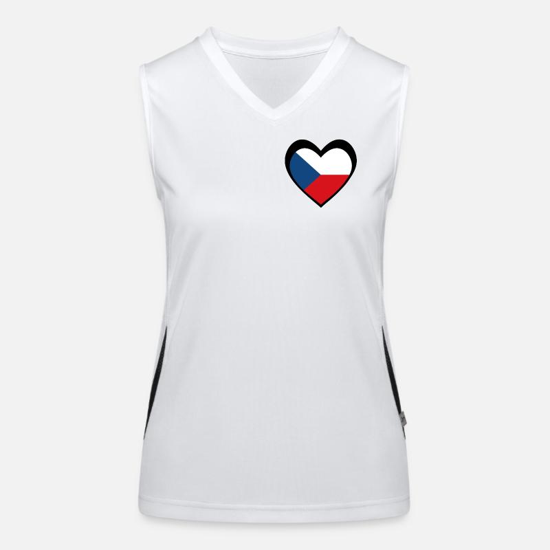 Černé Srdce Česko Funktionelles Kontrast-Tank Top für Frauen
