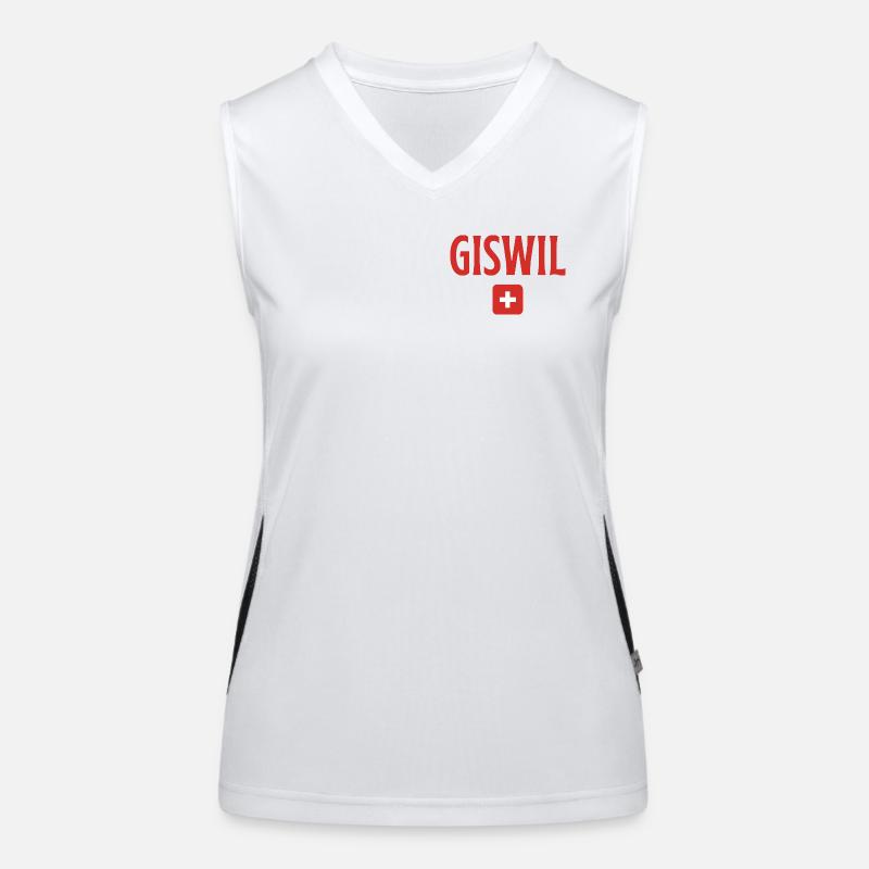 GISWIL-Schweizer Flagge Funktionelles Kontrast-Tank Top für Frauen