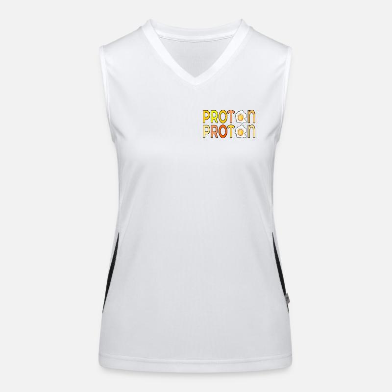 PROTEIN SPIEGELEIER EIER Funktionelles Kontrast-Tank Top für Frauen