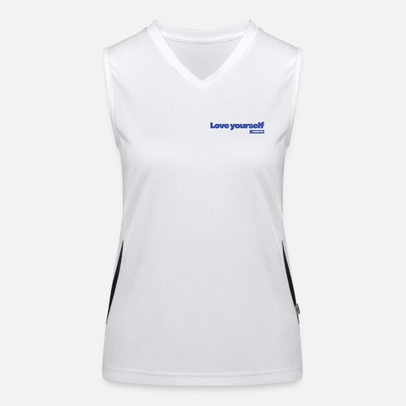 Love yourself - Statement Desing Women's Functional Contrast Tank Top