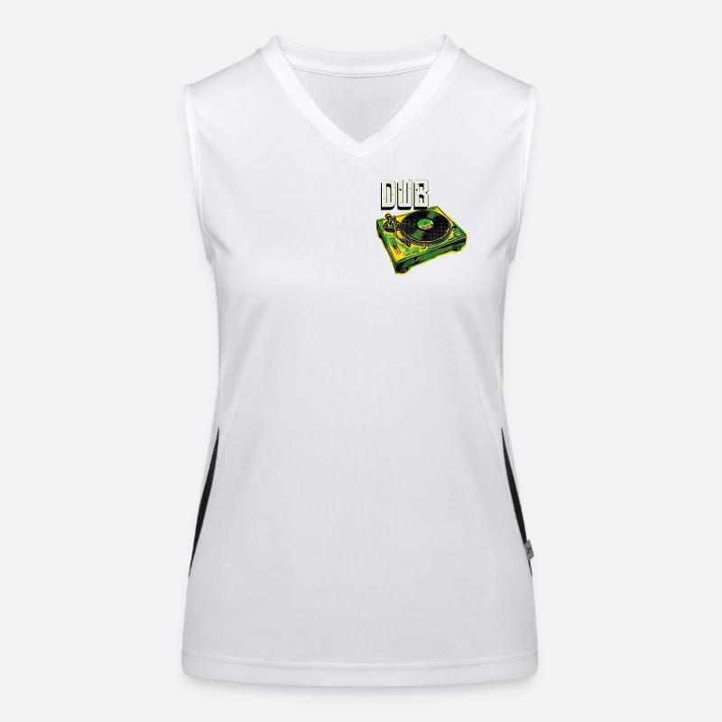 Dub Reggae Turntable Women's Functional Contrast Tank Top