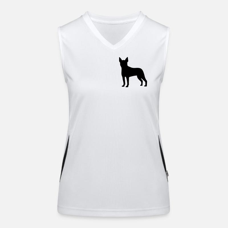 Boston Terrier Funktionelles Kontrast-Tank Top für Frauen