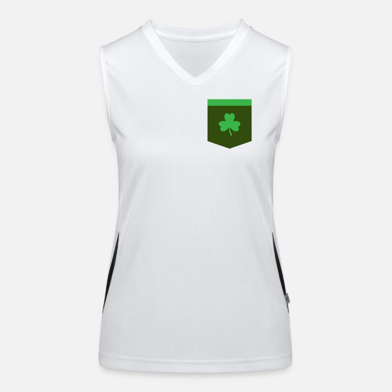 St Patricks Day - Poche Débardeur respirant contrasté Femme