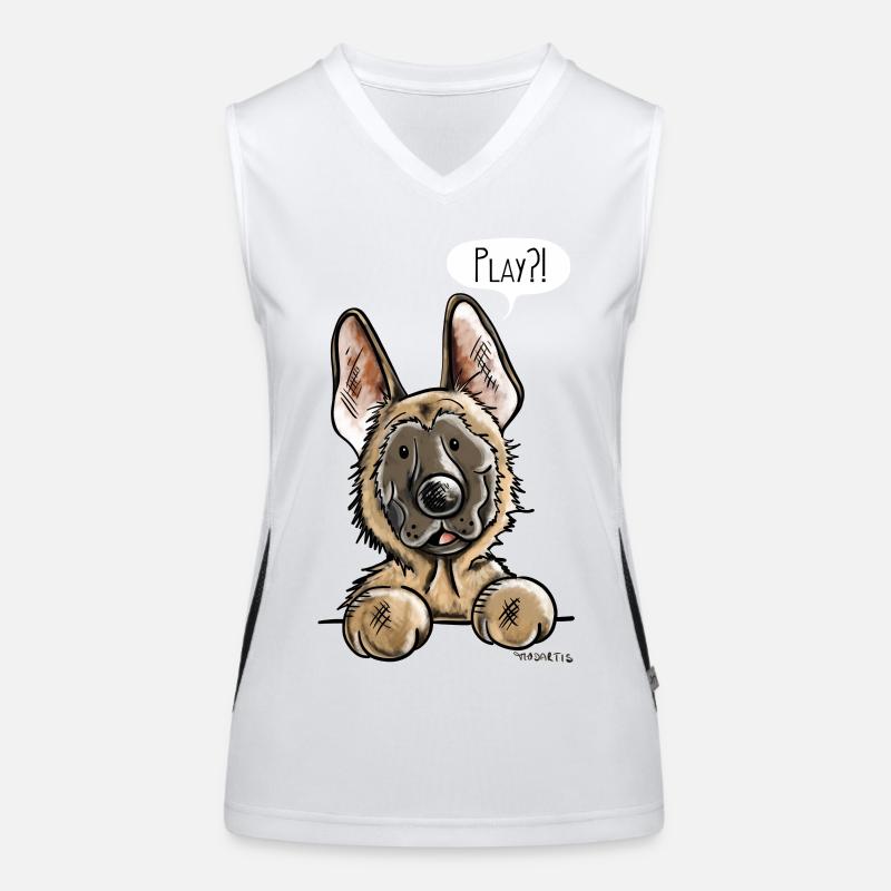 Malinois Play Women's Functional Contrast Tank Top