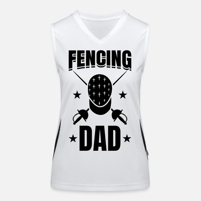 Fecht Papa Funktionelles Kontrast-Tank Top für Frauen