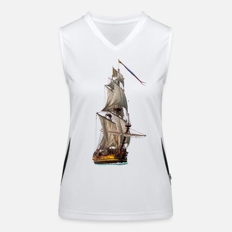 Segelschiff Funktionelles Kontrast-Tank Top für Frauen