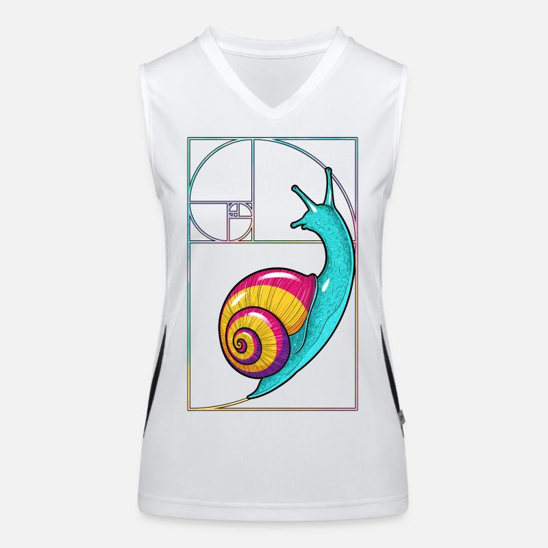 Escargot spiralé de Fibonacci Débardeur respirant contrasté Femme
