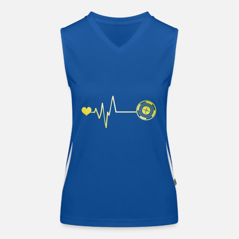 Roulette Pulse Heart Women's Functional Contrast Tank Top