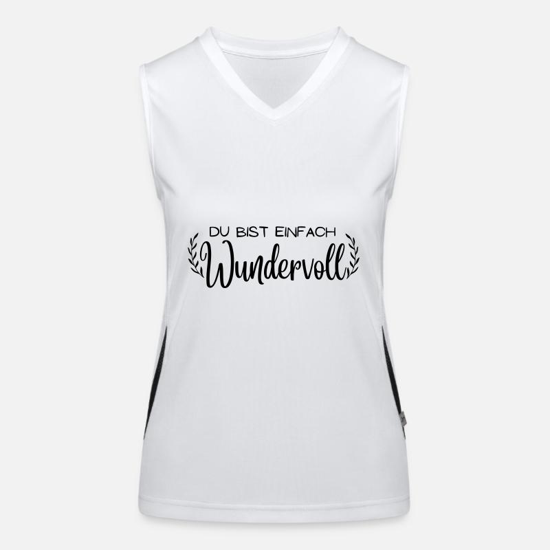 "Du bist einfach Wundervoll" Mamaspruch, Muttertag Funktionelles Kontrast-Tank Top für Frauen