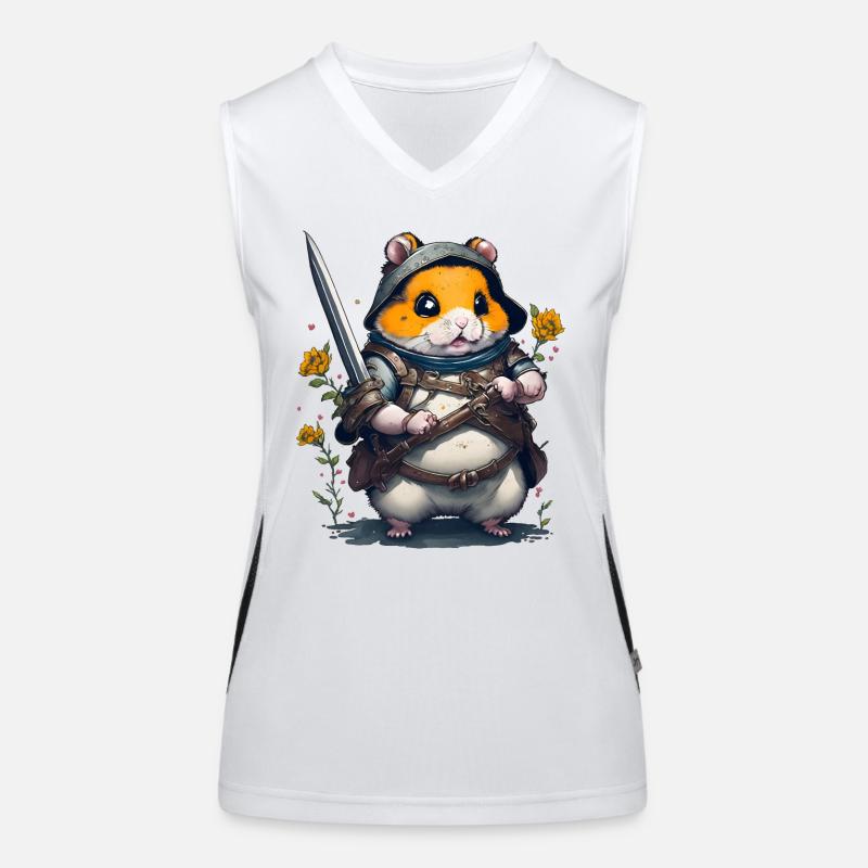 Ninja Hamster-Held des Gartens Funktionelles Kontrast-Tank Top für Frauen