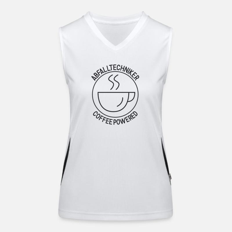 Abfalltechniker Coffee Powered Funktionelles Kontrast-Tank Top für Frauen