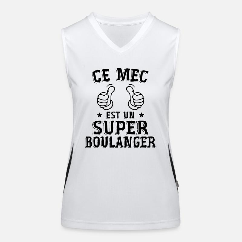 Ce mec est un super boulanger Débardeur respirant contrasté Femme